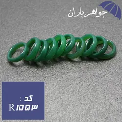حلقه عقیق سبز خوشرنگ کد R_1553