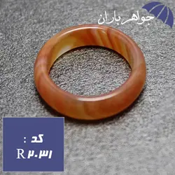 حلقه عقیق سلیمانی خوشرنگ و زیبا کد R_2031