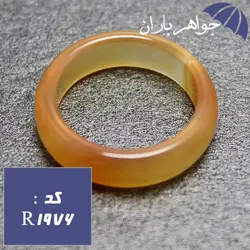 حلقه عقیق سلیمانی نارنجی خوشرنگ کد R_1976
