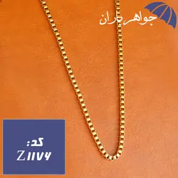 زنجیر استیل طلایی ونیزی 45 سانت درشت کد Z_1176