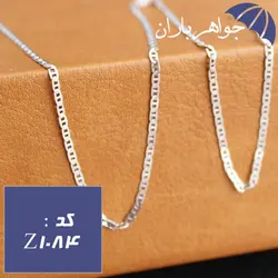 زنجیر نقره ایتالیایی 40 سانتی طرح رامبو کد Z_1084