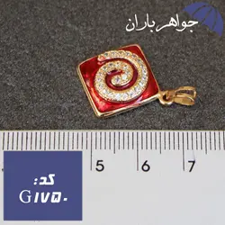 گردنبند استیل قرمز با زنجیر کد G_1750