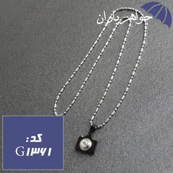 گردنبند دوربین مشکی با زنجیر کد G_1361