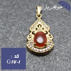 گردنبند طلاروس عقیق یمنی اصل کد G_1701