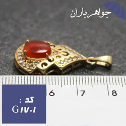 گردنبند طلاروس عقیق یمنی اصل کد G_1701