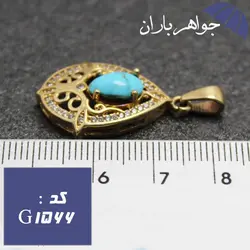 گردنبند طلاروس فیروزه نیشابوری اصل زنانه کد G_1566