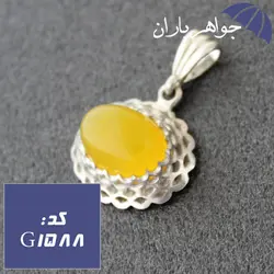 گردنبند عقیق زرد اصل زنانه کد G_1588