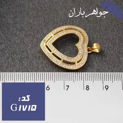 گردنبند نقره طلایی مدل قلب کد G_1715