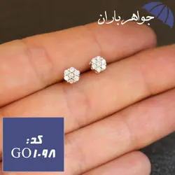 گوشواره نقره دخترانه میخی کد GO_1098