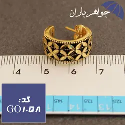 گوشواره نقره طلایی سیاه قلم زنانه کد GO_1058