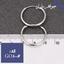 گوشواره نقره زنانه حلقه ای متوسط کد GO_1002