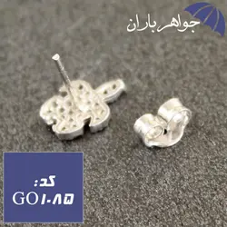 گوشواره نقره میخی دخترانه طرح لاک پشت کد GO_1085