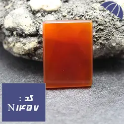 نگین عقیق قرمز مستطیلی درشت کد N_1457
