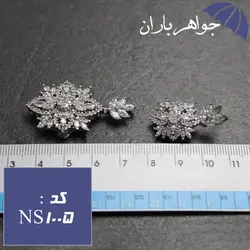 نیم ست نقره زنانه با روکش رودیوم کد NS_1005