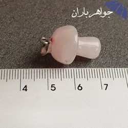 گردنبند کوارتز صورتی اصل طرح قارچ G3091