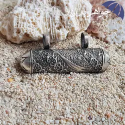 گردنبند نقره جاحرزی طرح شمشیر G3094