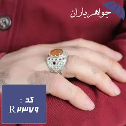 انگشتر عقیق یمنی شرف الشمس اصل فاخر دست ساز مردانه کد R_2379