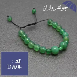 دستبند عقیق سبز اصل خوشرنگ کد D_1790