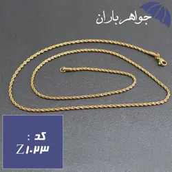 زنجیر استیل طلایی طنابی 60 سانتی کد Z_1023