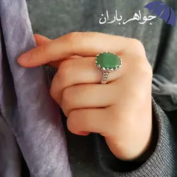 انگشتر آونتورین سبز اصل زنانه R3079