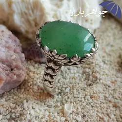 انگشتر آونتورین سبز اصل زنانه R3079