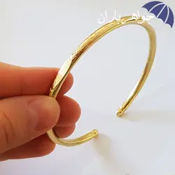 دستبند خلخال برنجی طرح دار D3094