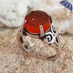انگشتر نقره عقیق یمنی اصل حکاکی و من یتق الله کد R_1050B