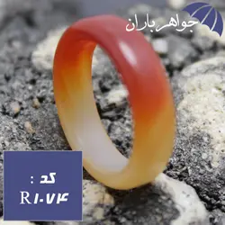 حلقه عقیق کاراملی خوشرنگ کد R_1074