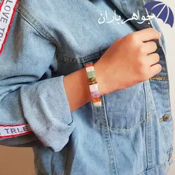 دستبند چند جواهر سنگ درمانی کد 10006