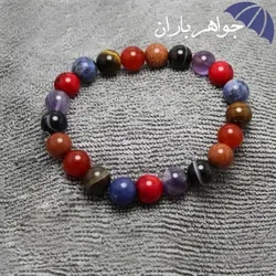 دستبند چندجواهر رنگی مردانه D3011