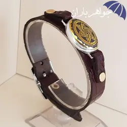 دستبند حدید ستاره سلیمان و عین علی و سه جلاله کد D_1593