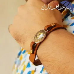 دستبند حدید طلایی زیارت عاشورا کد D_1499