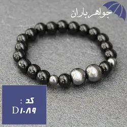 دستبند حدید و عقیق سیاه زنانه کد D_1089