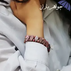 دستبند رودونیت صورتی اصل تراش دار کد D_1732