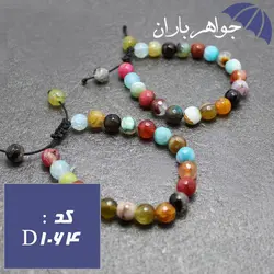 دستبند عقیق ام البنین تراش دار خوشرنگ کد D_1064