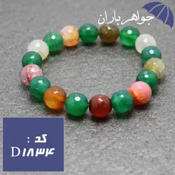دستبند عقیق رنگی تراش دار کد D_1834