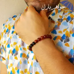 دستبند عقیق سلیمانی اصل اسپرت کد D_1016B