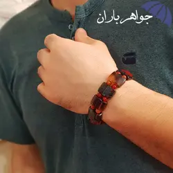 دستبند عقیق سلیمانی اصل خوش تراش کد D_1012B