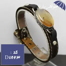 دستبند عقیق سلیمانی اصل خوشرنگ حکاکی سوره فلق کد D_1863