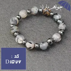 دستبند عقیق شجری و حدید اسپرت کد D_1576