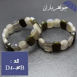 دستبند عقیق و لابرادوریت و کوارتز دودی کد D_1004B