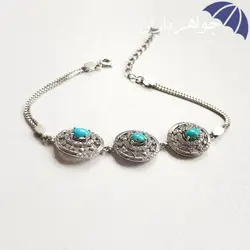 دستبند فیروزه نیشابوری اصل زنانه زیبا کد D_1436