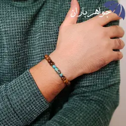 دستبند فیروزه و چشم ببر اصل کد D_1018B