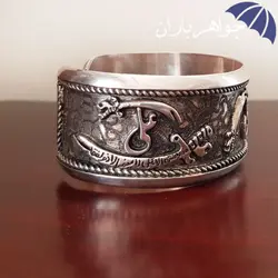 دستبند نقره مردانه طرح علی و شمشیر ذوالفقار کد D_1396