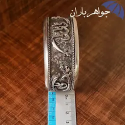 دستبند نقره مردانه طرح علی و شمشیر ذوالفقار کد D_1396