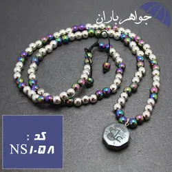 ست دستبند و گردنبند حدید با آویز حدید ستاره سلیمان و عین علی کد NS_1058