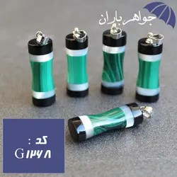 گردنبند مالاکیت سبز و صدف اصل کد G_1268