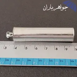 گردنبند نقره جاحرزی استوانه ای ساده کد G_1143