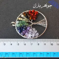 گردنبند هفت سنگ چاکرا طرح درخت کد M_1008