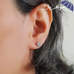 گوشواره نقره میخی دخترانه کد GO_1081